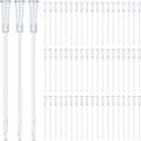 Nuanchu White PVC Replacement Tube Supplies Colon Tubes Kit Clear Replacements Hose with Flexible Rounded End for Smooth Insert Catheters for Women Men FR12 (60 Pieces)