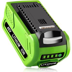 40V 6.0Ah Replacement for Greenworks 40V Battery Lithium Ion 29252 20202 22262 25312 25322 20642 22272 27062 21242 Compatible with GreenWorks G-MAX Battery 40 Volt Cordless Chainsaw Tools (Green)