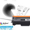 Arthur Imaging WITH CHIP Compatible Toner Cartridge Replacement for Brother TN760 TN 760 TN730 to use with HL-L2350DW HL-L2395DW HL-L2390DW HL-L2370DW MFC-L2750DW MFC-L2710DW DCP-L2550DW (Black 1Pack)