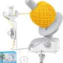 Electric Yarn Ball Winder - Automatic Wool Yarn Spinner with Stepless Speed & Strong Tension, Compact Wool Winder for Knitting Crocheting, Yarn Cake Maker (White)