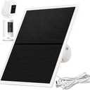 Solar Panel Charger for Ring Camera,10W Solar Charger Compatible with Ring Stick Up Cam Battery and Spotlight Cam Battery, Not for Spotlight Plus/Pro, Barrel DC3.5mm Plug (White)