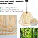 Boho Pendant Light 20" Rustic Farmhouse Chandelier Adjustable Hanging Light