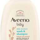 Aveeno Baby Daily Moisture Body Wash & Shampoo with Oat Extract, Hypoallergenic, Tear-Free, No Added Parabens, pH-Balanced Formula For Sensitive Hair & Skin, Baby Essentials, 33 fl oz