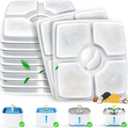 Cat Water Fountain Filter Replacement, 10 Pack Cat Fountain Filters Compatible with Square 84oz/2.5L Automatic Pet Fountain Dog Water Dispenser, 3 Filtration System Replacement Pet Filters