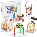 5-in-1 STEM Robot Kit for Kids Ages 5-7 8-10, Wood Building Art Crafts Kits for Boys 6-8 8-12, 3D Wooden Puzzles Robotics Models, Science Woodworking Projects Toys Gifts for Boy 6 7 8 10 12 Year OId