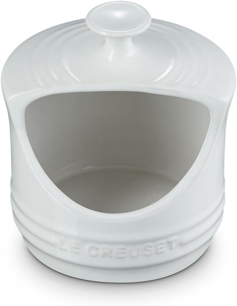 Le Creuset Stoneware Salt Crock, 10 oz., white