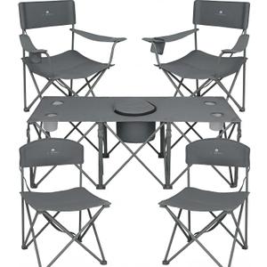 Camping Chair Set of 3, Outdoor Folding Camping Chairs for Heavy People with Cup Holder & Carry Bag,Collapsible Chair Include One Sofa Chair and Two Single Chair,Support up to 500lbs
