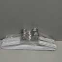 20 Pack Open Ended Pants Hangers with Non Slip Design,Suitable for Trousers,Jeans,Towels for Closet Space Saving,Durable Metal Material with Rubber Coating (White)