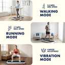 2-in-1 Walking Pad Treadmill with Vibration Plates, Compact Under Desk Walking Pad with Remote Control, LED Display, Non-Slip Belt, Quiet 1.0HP Motor for Home or Office Workout
