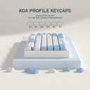 KBDiy Ocean Whale KOA Profile Keycaps 75 Percent,Dye-Sublimation PBT Blue Cute Custom Keyboard Keycap,135 Key Cap Set for Cherry Gateron MX Switches Mechanical Keyboards