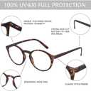 BLUEMOKY Reading Glasses for Women Men, Blue Light Blocking Glasses 2 Pack, Computer Readers, Spring Hinge