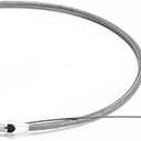 24" Univeral Throttle Cable Kit Stainless Steel Braided Adjustable Automotive Accelerator Cable Covering Locking Kit