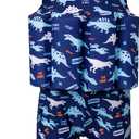 Baby Kids One-Piece Swimsuit with UPF 50+ Sun Protection for Beach, Pool & Summer Play for Boys Girls (5-6 Years, Blue Dinosaur)