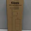 Kitsure Toilet Paper Holder Free Standing – Rustproof Metal Toilet Paper Stand for 4 Rolls with Anti-Slip Base and Shelf for Phone & Small Items, Bathroom Organizers and Storage, Medium, Chrome Gold