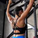 RUNNING GIRL Sports Bras for Women,Padded Sports Bra Tank Top Sexy Crisscross Back High Impact Longline Workout Yoga Bra (Black, XL)