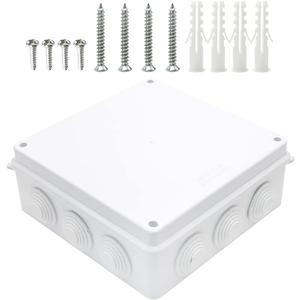MAKERELE IP65 Junction Box ABS Plastic Waterproof Project Box,Electrical Power Cord Encloure Universal Project Box White 7.97.93.1inch(20020080mm)