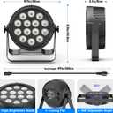RGBW 4-in-1 Stage Lights, 80W LED Par Lights with DMX512/Remote/Sound Acitvated Control, Uplights for Events, Wedding, Parties, Dance, Stage - 4Packs