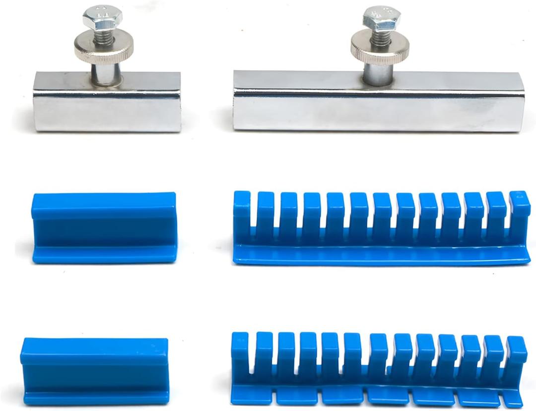 Car Dent Repair Puller Set, Including 4 Pack Heavy-Duty Blue Glue Tabs Tools Kits + 2 Pack Metal Frames, Suitable for Professional Car Body Dent Repair, Hail Damage Dent Removal (Accessories)