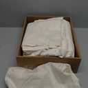 Double Stitch Queen Size Sheet Set of 4, Soft & Breathable Cotton Organic Cotton Queen Sheet Set, Luxury 300 TC Sateen Weave Bed Sheets for All Season,100% GOTS Certified Long Staple Cotton, Ivory (Queen (60" x 80" x 16")