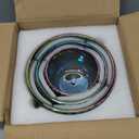 Ton Sin Flower Pots, Purple Ceramic Plant Pots Set of 3,Small Glazed Succulent Pots with Drainage Hole,Cactus Planter with Saucer,Outdoor Garden Pots (Colorful Gold)