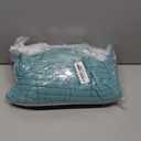 JELLYMONI Plush Duvet Cover Set - Queen Size Baby Blue Striped Fluffy Comforter Cover 3pcs Bedding Set Luxury Ultra Soft Faux Fur Duvet Cover with Zipper and 2 Pillowcases (NO Comforter)