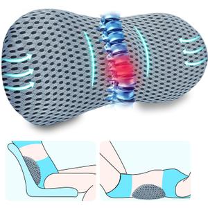 kasney Lumbar Support Pillow, Memory Foam Lumbar Pillow for Lower Back Pain Relief, Back Support Pillow for Office Chair, Car Seat - Gray