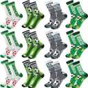 Shyyween 12 Pairs Senior Night Gift Novelty Soccer Socks for Youth Teens Adults Sports Crew Socks Soccer Gifts Sock Gifts for Senior Night Boys Girls Teens Men Women Sports