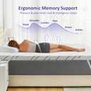 3 Inch Gel Memory Foam Mattress Topper King Size with Removable & Washable Viscose Made from Bamboo Cooling Breathable Cover, Soft Bed Topper for Back Pain, CertiPUR-US Certified