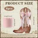Amyhill Western Cowgirl Boots Flower Boxes Centerpiece Boot Shape Wood Boxes Decor Western Theme Party Cowgirl Favors Tabletop for Cowboy Birthday Party Baby Shower Wedding Supplies (Pink,6 Pcs)
