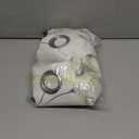 VISIONTEX White Sheer Voile Curtains 84 Inches Long Decorative Grey Embroidered Leaves Rod Pocket Semi Sheer Window Drapes for Bedroom Living Room 2 Panels Set 54 x 84 Inches