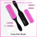 11 Pcs Hair Brush Set, Detangle Hair Brush And Spray Bottle, 3 Pieces Smooth Hairbrush For Toddlers, Suitable For Wet and Dry Hairstyles, Suitable For Adults And Children(Pink)