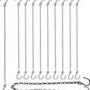 Chain for Hanging Plants, Adjustable Hanging Chain with Hooks, 21 Inch, Black  10 Pack Heavy Duty for Hanging Bird Feeders,Grow Lights, Potted Plants, Neon Sign, Christmas Wrea (BLK/ WHT)