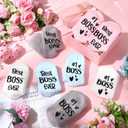 4 Pairs Best Boss Ever Socks for Women Lady Boss Christmas Appreciation Gifts Chaos Coordinator Gifts for Office (Light Color)