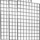 2' x 4' Foot Commercial Grade Wire Grid Wall Panel Display, 3" ON Center 3-Pack, Black