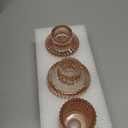 WELLIFE 3 Pcs Amber Glass Candle Holder, Taper Candle Holder, Amber Glass Candlestick Holder for Party, Wedding Decorations, Table Centerpieces and Thanksgiving