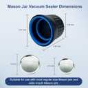 Mason Jar Vacuum Sealer Kit, Electric Sealer for Wide, Regular Mouth Mason Jars, Portable Vacuum Sealer for Jars, Birthday Gifts for Her, Gifts for Mom, Grandma