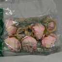 Handcraft Flower Napkin Rings Set of 6,Pink Peony Flower Handmade Napkin Holder Rings Table Decorations for Summer,Wedding,Luncheons,Picnics,Banquet, Birthday,Christmas,Valentine's, Thanksgiving