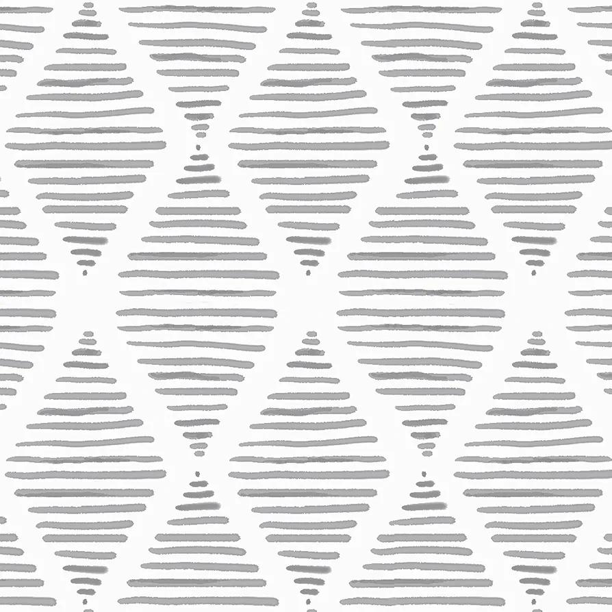 Akywall Black and White Wallpaper Peel and Stick Modern Stripe Contact Paper 157” Boho Textured Geometric Self Adhesive Wallcovering Removable Vinyl Roll for Bedroom Cabinets Decor