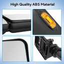 Black Door Mirror with Signal Light Power Heated Adjustable Mirrors Right Passenger Side fit for 2011+ Hino 238 258 268 338 Semi Trucks (Right)