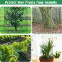 Convivium Plant Protectors from Animals, 0.8mm Free-Cut Green Chicken Wire Mesh, PVC Coated Tree Trunk Guard & Garden Fence for Outdoor Plants with Zip Ties, Stakes, Pliers, Gloves16.7 Ft*24In