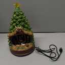 Christmas Tree Lighted Animated Rotating Adoration of The Magi Nativity Manger Scene, Musical Creche With Barn Animals Figurines LED Lights, Home Decor Gifts Festive Holiday Tabletop Decorations