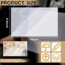 Henoyso 5 Pcs 8.5" x 14" Rigid Print Protectors Clear Hard Plastic Paper Page Poster Protector Menu Cover Plastic Sleeves for Sheet Photo Document Photographs Birth Certificate(Horizontal)