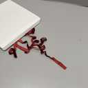 24 Pcs Burgundy Red Christmas Napkin Rings Vintage Chic Velvet Bow Xmas Napkin Holder Rings Buckle for Holiday Birthday Serviette Party Anniversary Dinner Wedding Dining Table Decoration