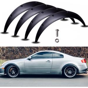 Universal 4pcs PP 2"/70mm Fender Flares Wide Body Kit Wheel Arches Compatible with Honda Civic Accord Ford Escape 2013-2022 Mazda MX5 Miata Toyota Tacoma