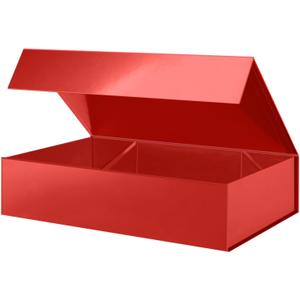 PACKHOME Extra Large Red Gift Box 17.5x11.3x4.3in with Magnetic Lid, 1 Count