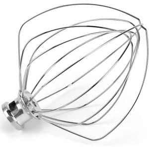 KN256WW 6-Wire Whip Kitchen Mixers Attachment Fits for 6 Quart k-i-t-c-h-e-n-a-i-d Bowl-Lift Stand Mixer Accessory Replacement,Stainless Steel Whisk Replaces KV25GOX,KD2661X,KP26M1X,KT2651X by Sikawai