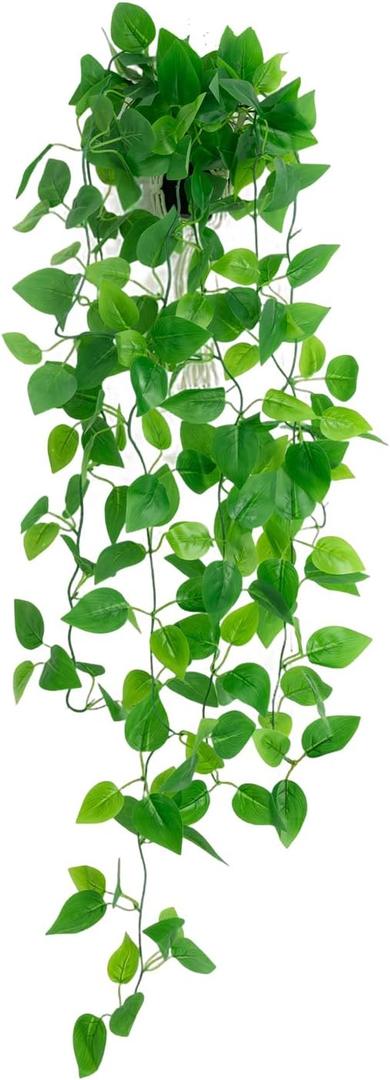 Fake Hanging Plants for Room Decor,1pcs Artificial Potted Plants Vines for Wall Home Office Aesthetic Living Kitchen Bathroom Coffee Table Shelf Indoor Outdoor Farmhouse Patio Decorations