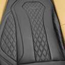 Coverado Seat Covers, Car Seat Covers Full Set, Black Car Seat Cover, Car Seat Covers Front Seats Back Seat Cover, Waterproof Car Seat Cushion, Leather Seat Covers Seat Protector Fit for Most Cars