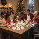 Geelin 12 Pcs DIY Wood Photo Blocks with Wire Holder for Christmas 3 Inch Unfinished DIY Card Holder Crafts Kits for Xmas Wedding Table Displaying Pictures Party Decoration Home Crafts Projects