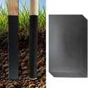 Post Sleeve, 21.8x13 Inch Fence Post Sleeve, Saver Posts 4x4 to 5x5 & 5"-7" Round 2-Layer EVA+PVC Rot Proof Wrap, Fits Mailbox/Dog House/Deck Posts (8Pcs) (Black)